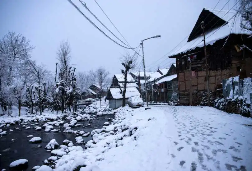 Snowfall in Pahalgam