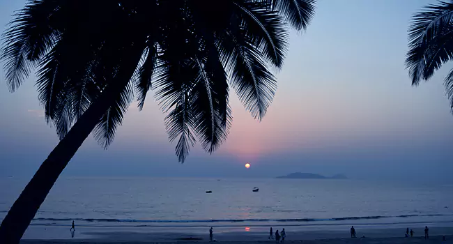 a sunset cruise at bogmalo beach