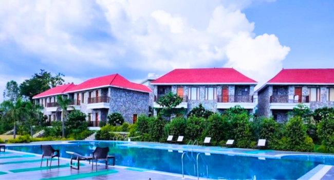 corbett  the manral resort pool view