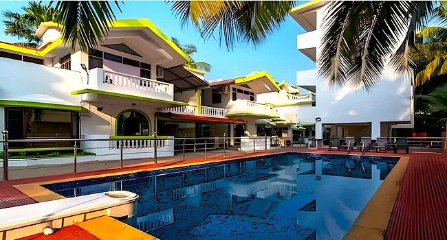 goa blossam resort, candolim, facade
