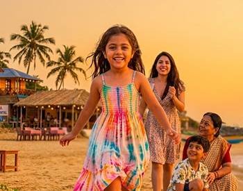 family beach