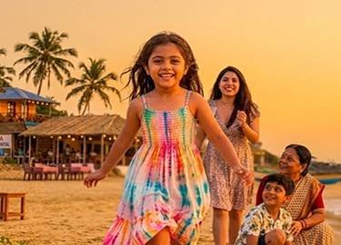 family beach