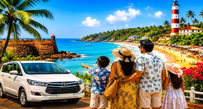 tropical family beach overlook